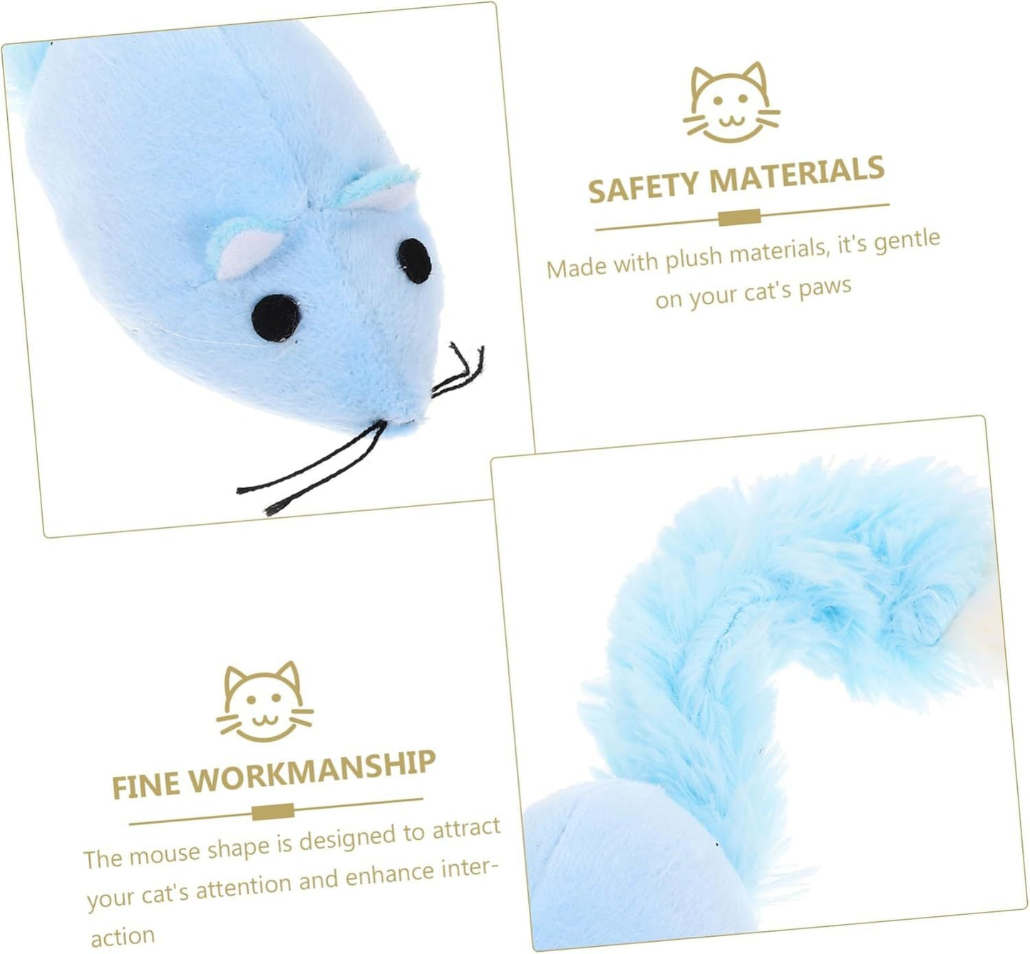 Cat Interactive Toys Mice Shape Kitten Toys