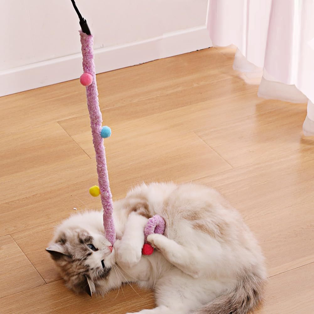 Colorful Cat Teaser Wands Interactive Cat Toys For All Breed Sizes